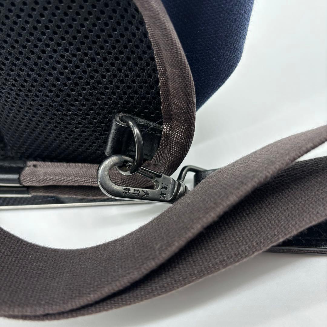 美品✨犬印鞄製作所 黒犬印 ボディバッグ ネイビー