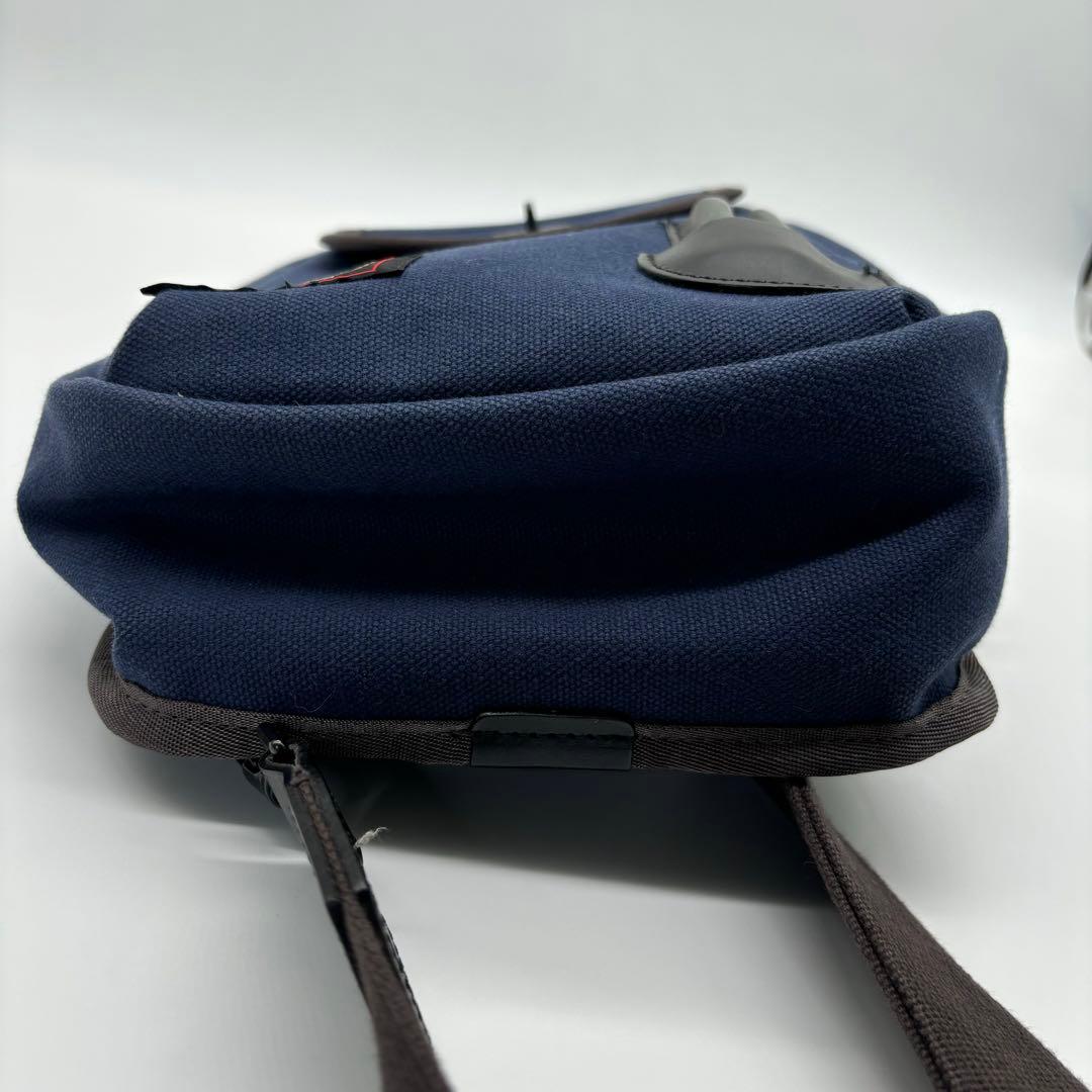 美品✨犬印鞄製作所 黒犬印 ボディバッグ ネイビー