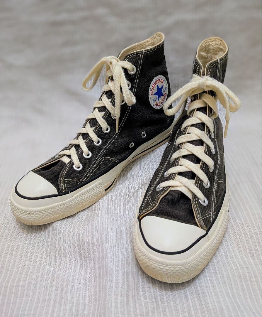 80s コンバース　オールスター　ハイカット　黒　28㌢　9ハーフ　USA製