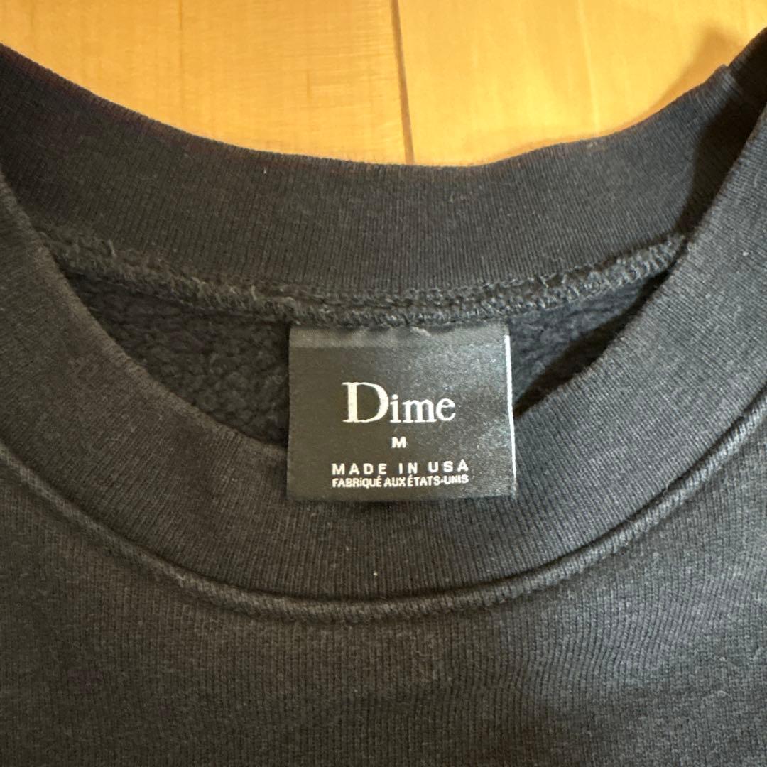 Dime スウェット　黒　刺繍ロゴ