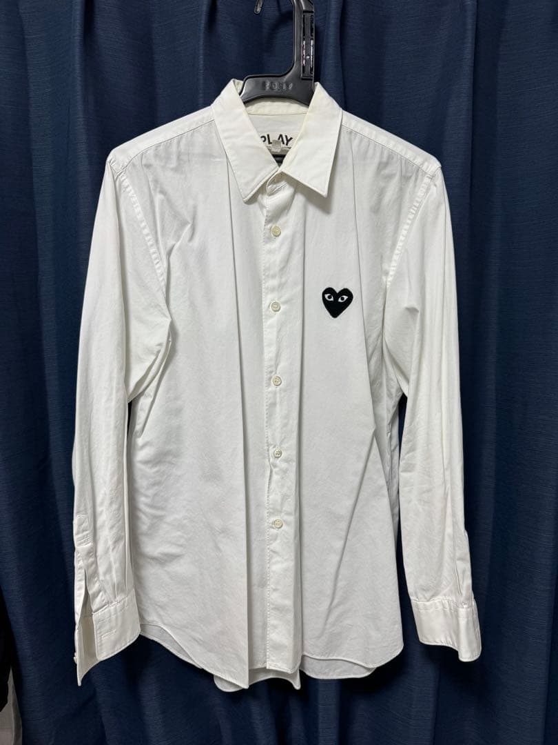 プレイコムデギャルソン 長袖シャツ 黒ハート M