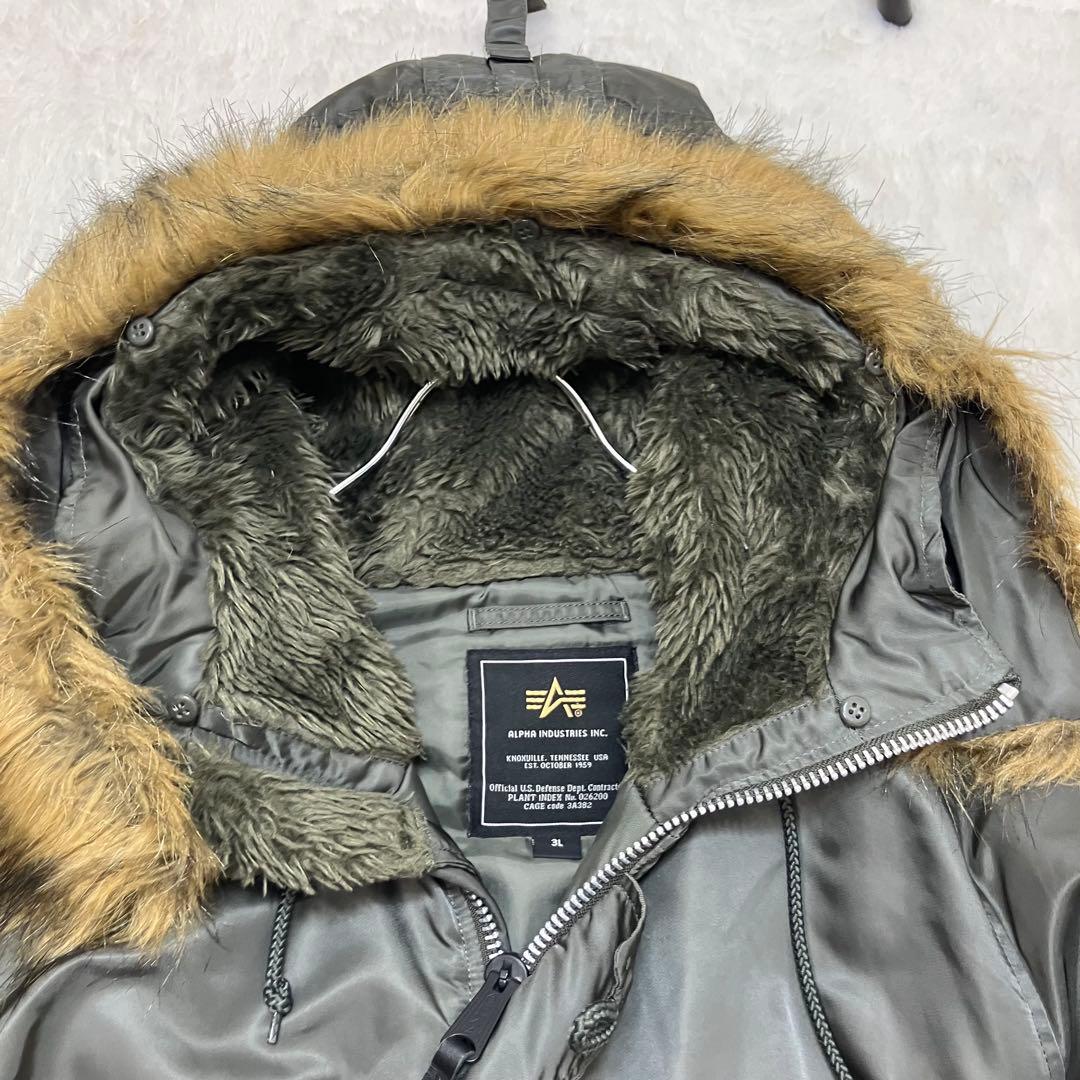 美品✨アルファインダストリーズ 3Lサイズ N-3B ボア フライトジャケット