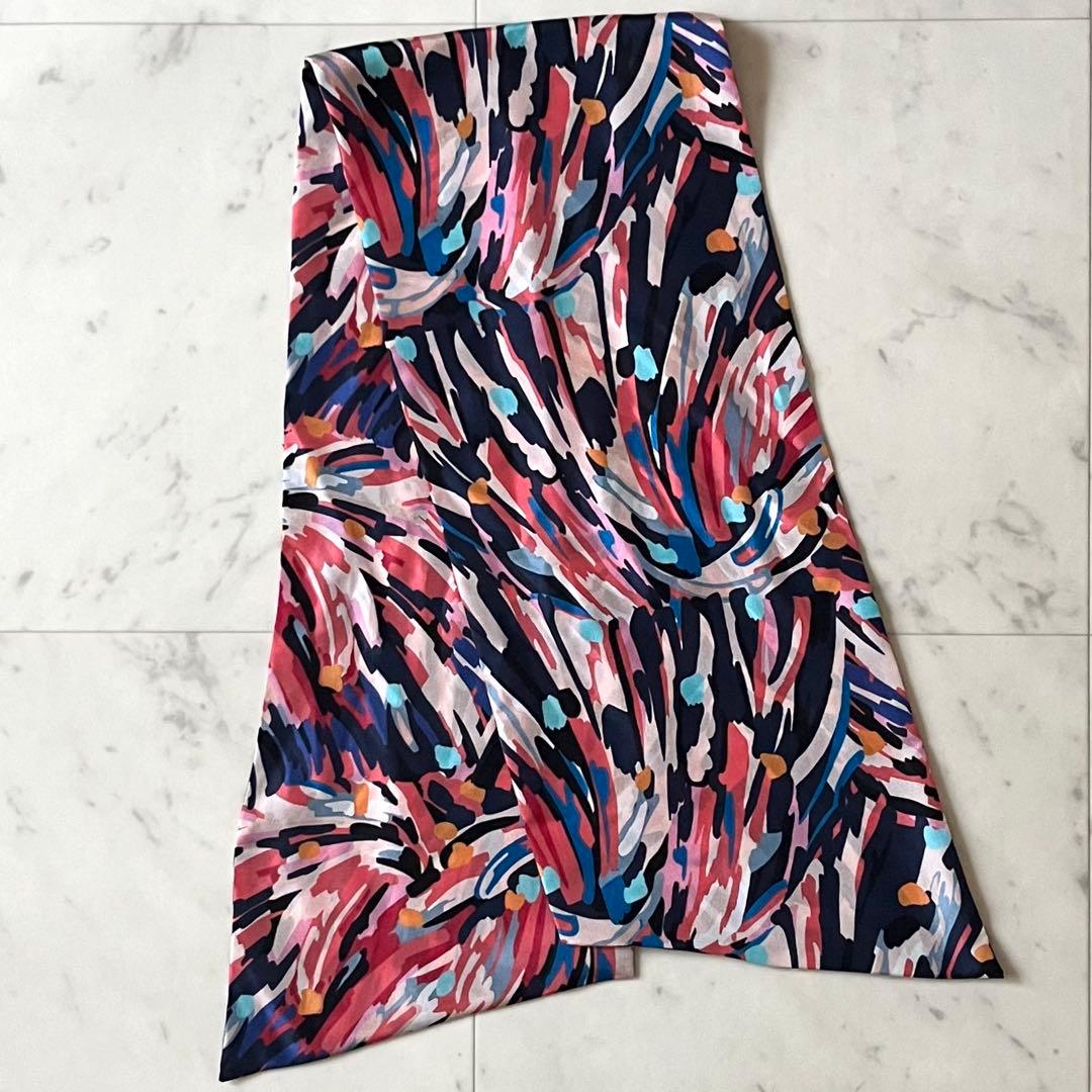 定価8,7万♪極美品 ドゥロワー シルクプリントボウタイブラウス 36 日本製