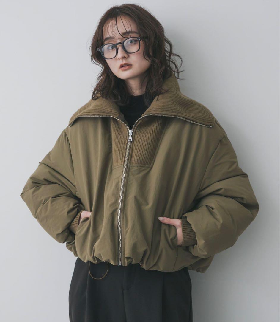 ビッグカラーショートパフジャケット