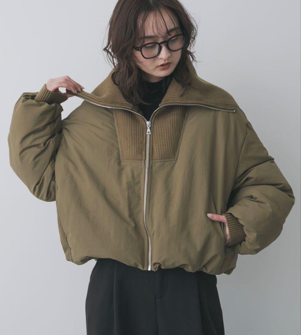 ビッグカラーショートパフジャケット