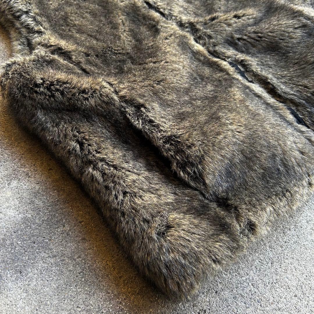 90s Vintage フェイクファー リバーシブルベスト Y2K アーカイブ