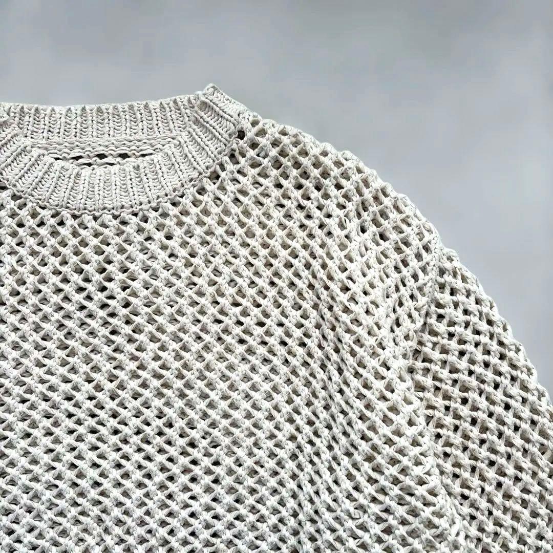 北欧暮らしの道具店 LIYOCA リヨカ メッシュ編みニット グレージュ