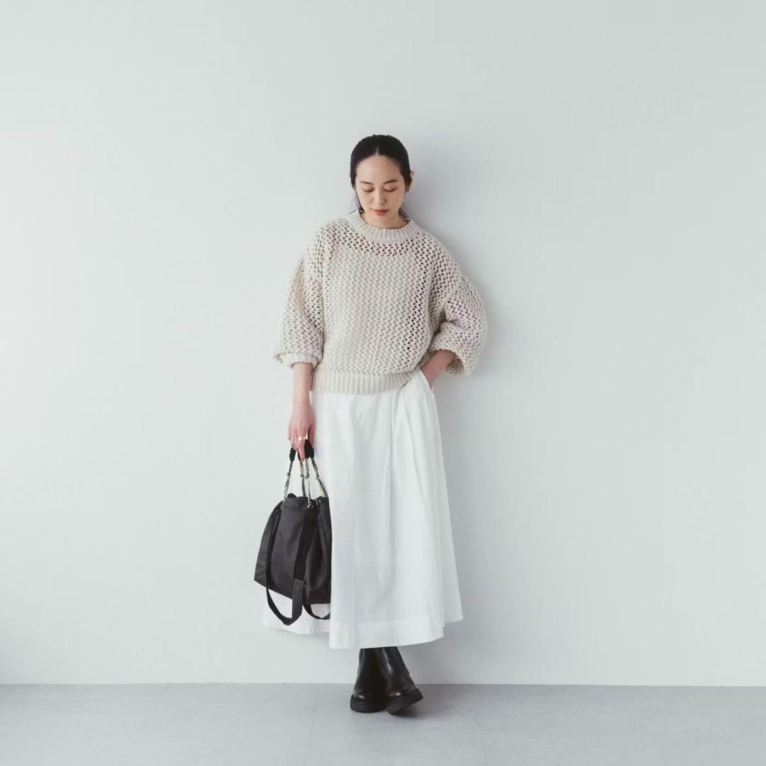 北欧暮らしの道具店 LIYOCA リヨカ メッシュ編みニット グレージュ