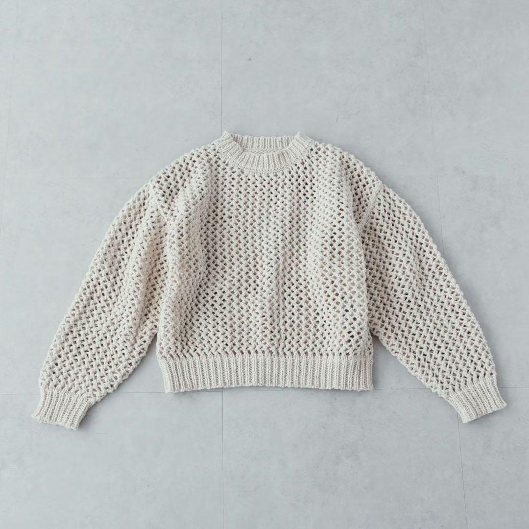 北欧暮らしの道具店 LIYOCA リヨカ メッシュ編みニット グレージュ