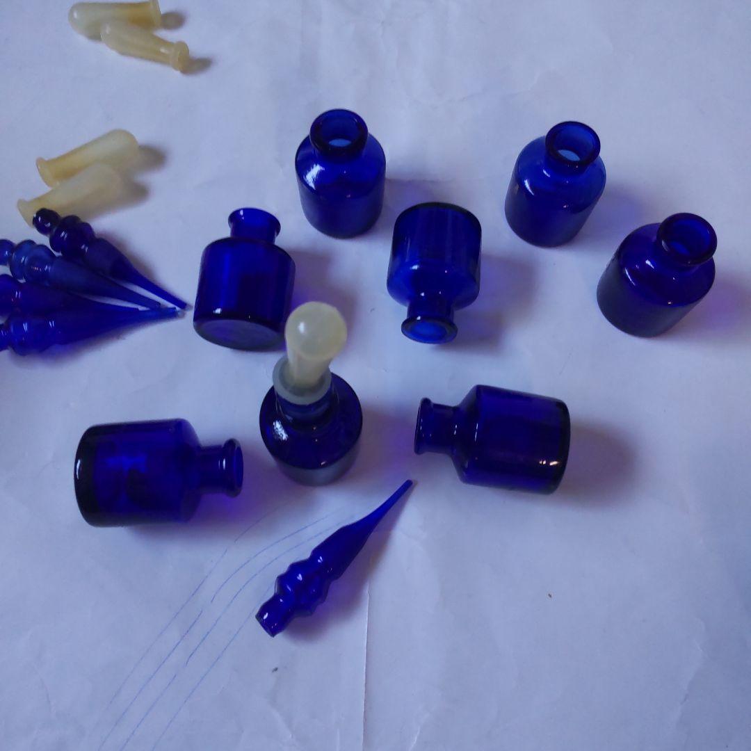 myaon　ボトルディギング 　コバルトブルー ガラス製 小瓶 セット