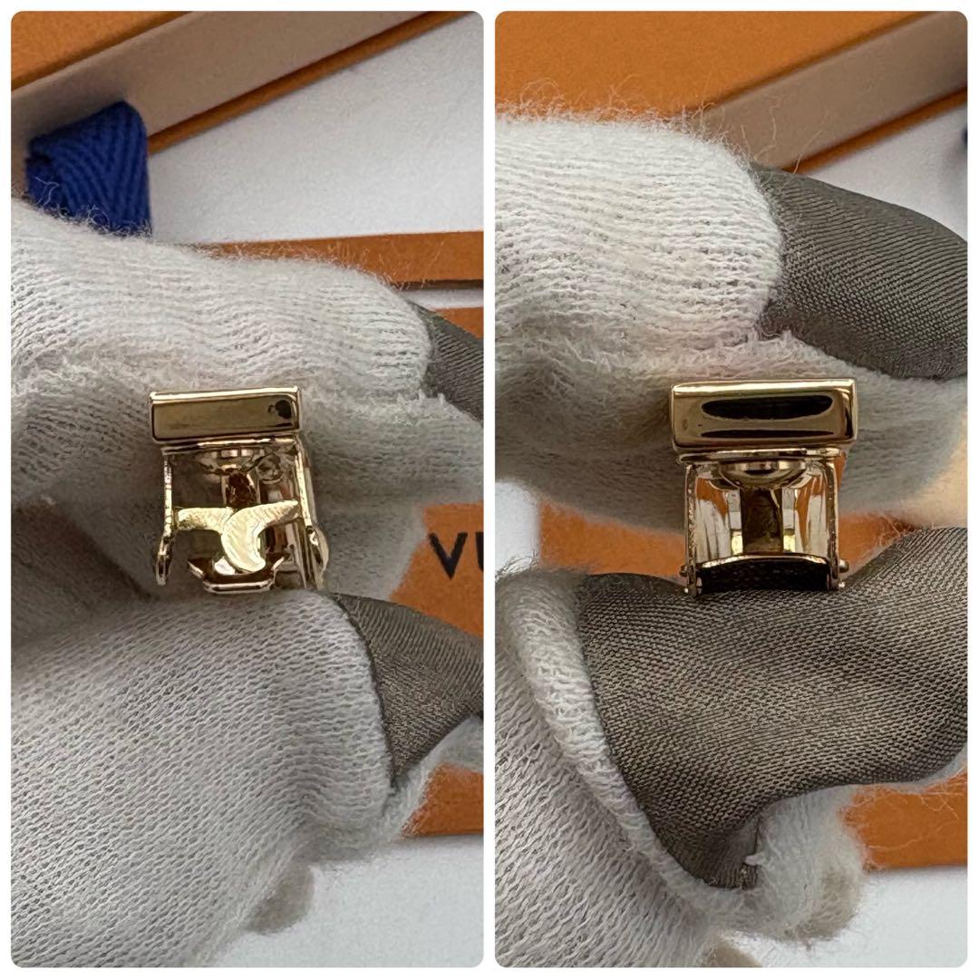 バレッタ ナノグラム モノグラムフラワー エナメル ヘアクリップ