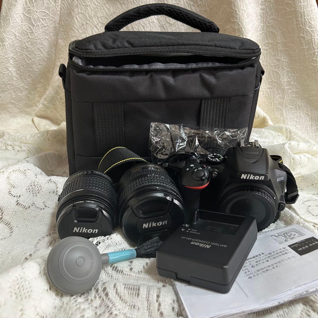 【Nikon D3500】カメラバッグ、レンズ2台付きBluetooth搭載