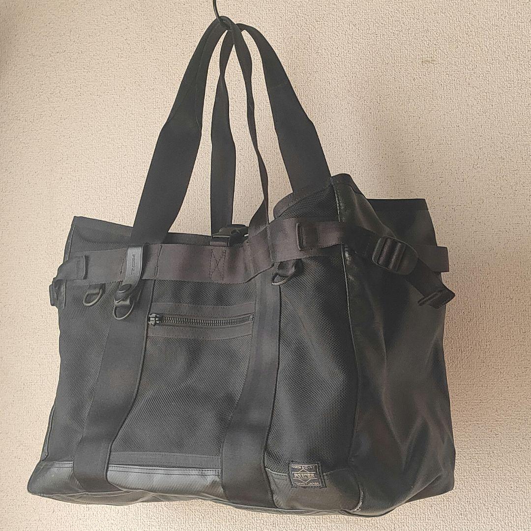 【超大容量】PORTER ヒート トートバッグ 横43cm マチ20cm 黒
