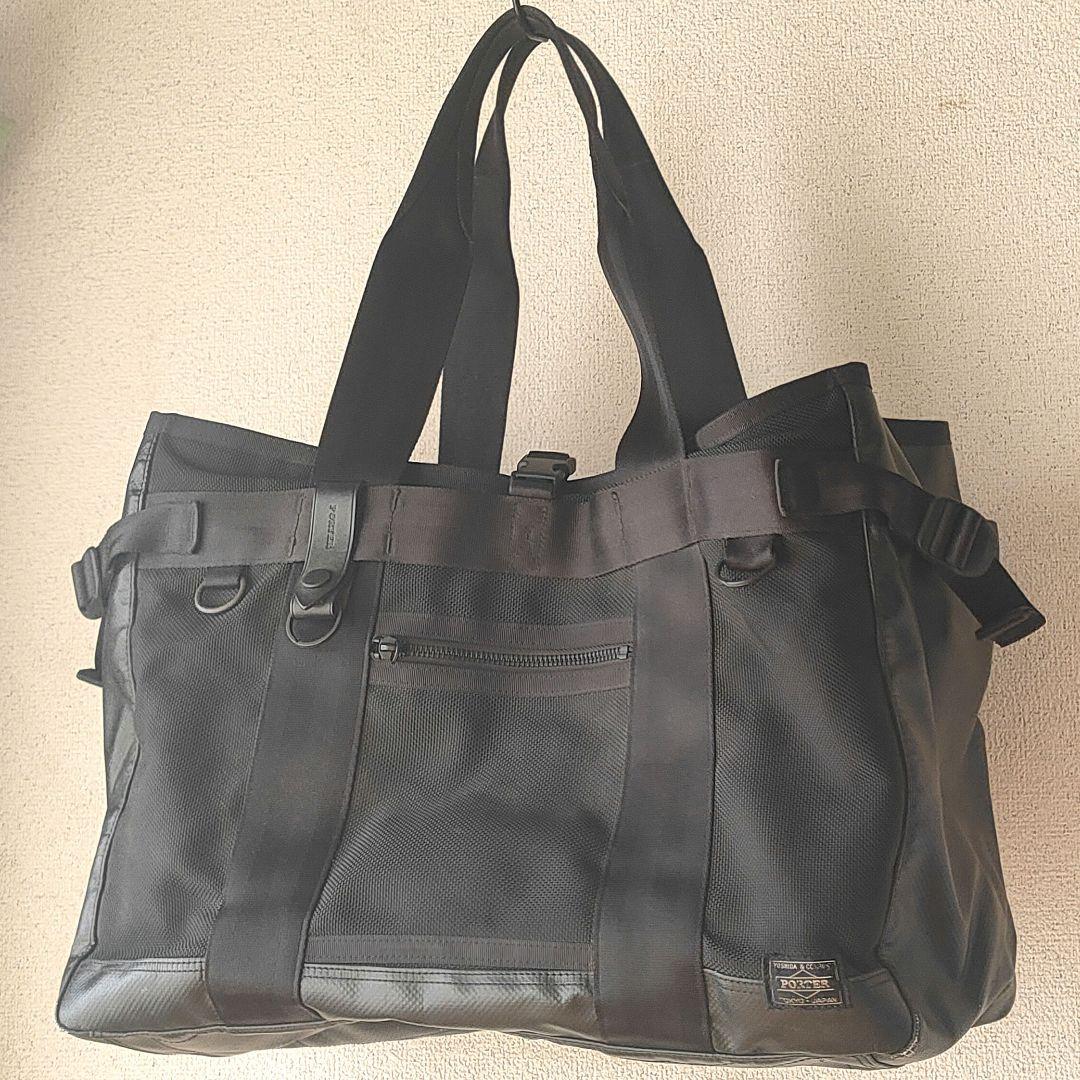 【超大容量】PORTER ヒート トートバッグ 横43cm マチ20cm 黒