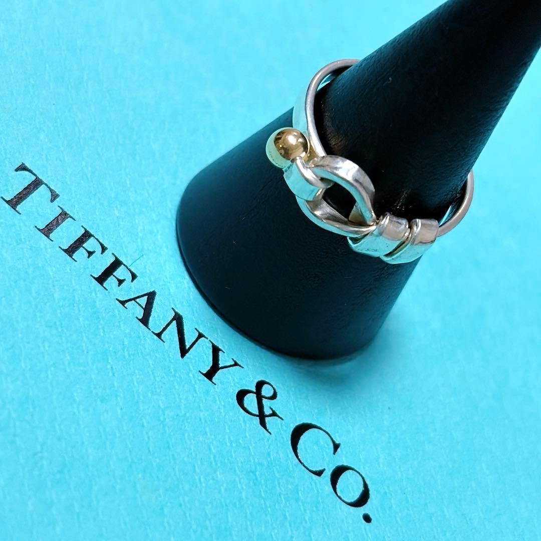 【美品】15号 Tiffanyティファニー ラブノット リング 925/750