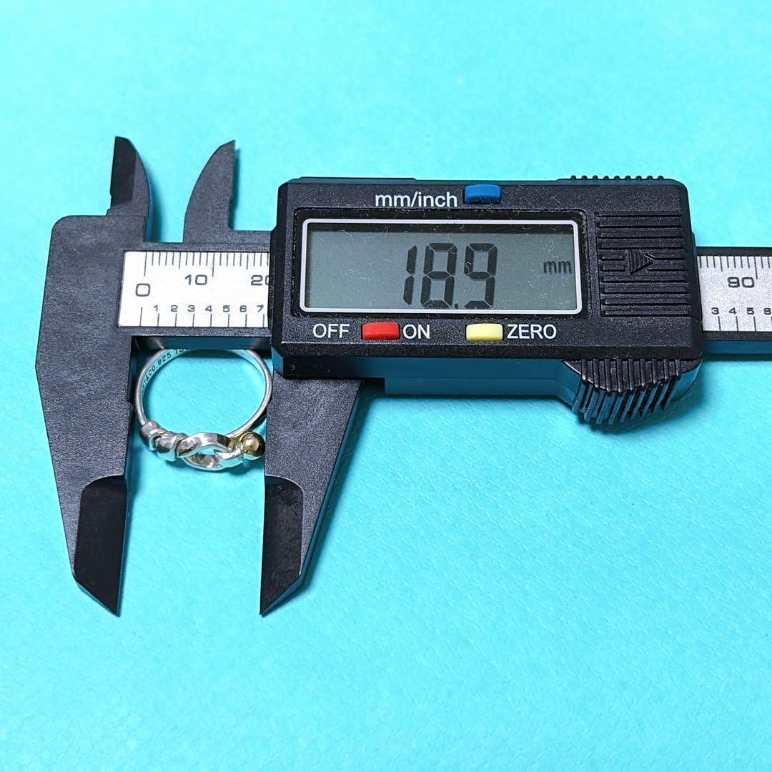 【美品】15号 Tiffanyティファニー ラブノット リング 925/750