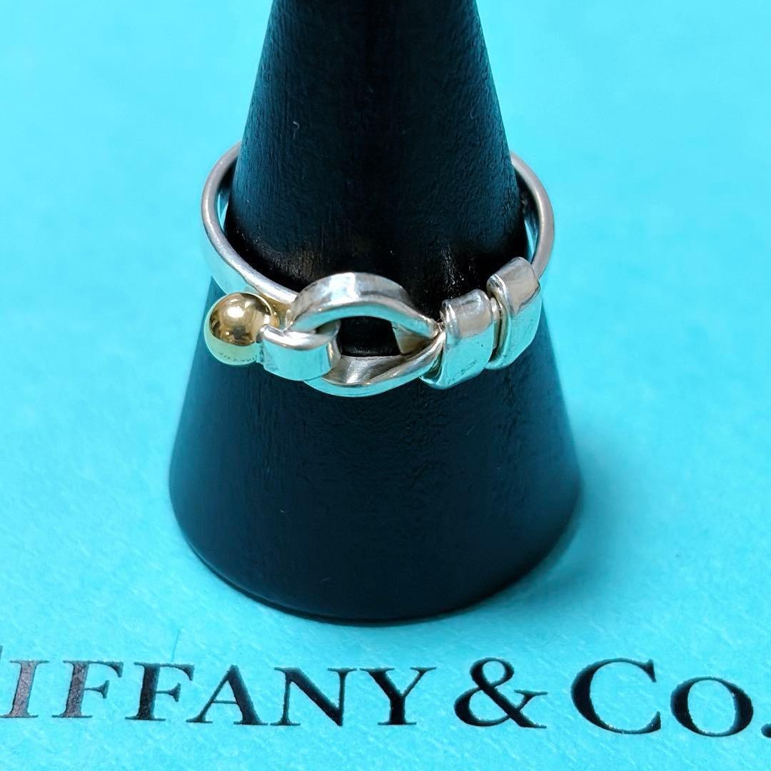 【美品】15号 Tiffanyティファニー ラブノット リング 925/750