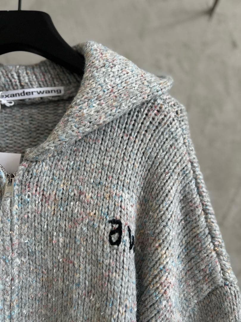 Alexander Wang ニットジップフーディ L