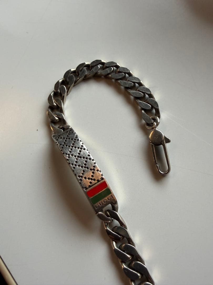 K*K様 グッチブレスレットバングルディアマンテイッシマシルバー 喜平チェーン