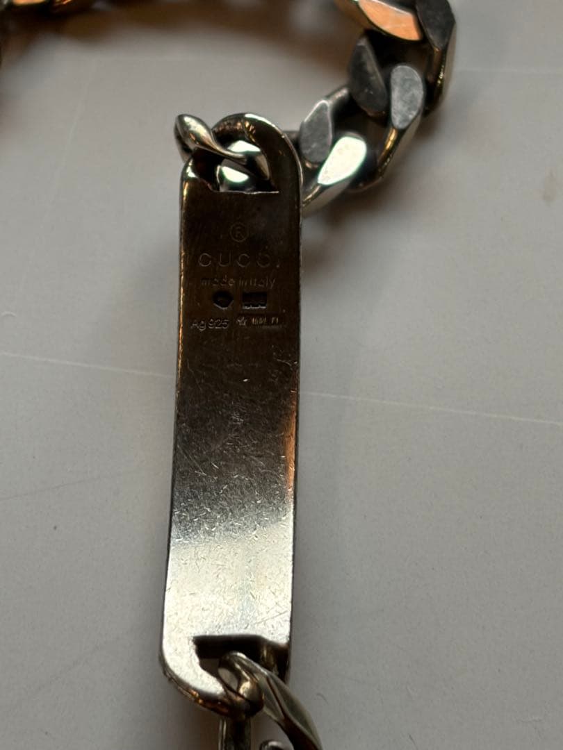 K*K様 グッチブレスレットバングルディアマンテイッシマシルバー 喜平チェーン