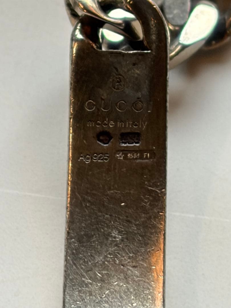 K*K様 グッチブレスレットバングルディアマンテイッシマシルバー 喜平チェーン