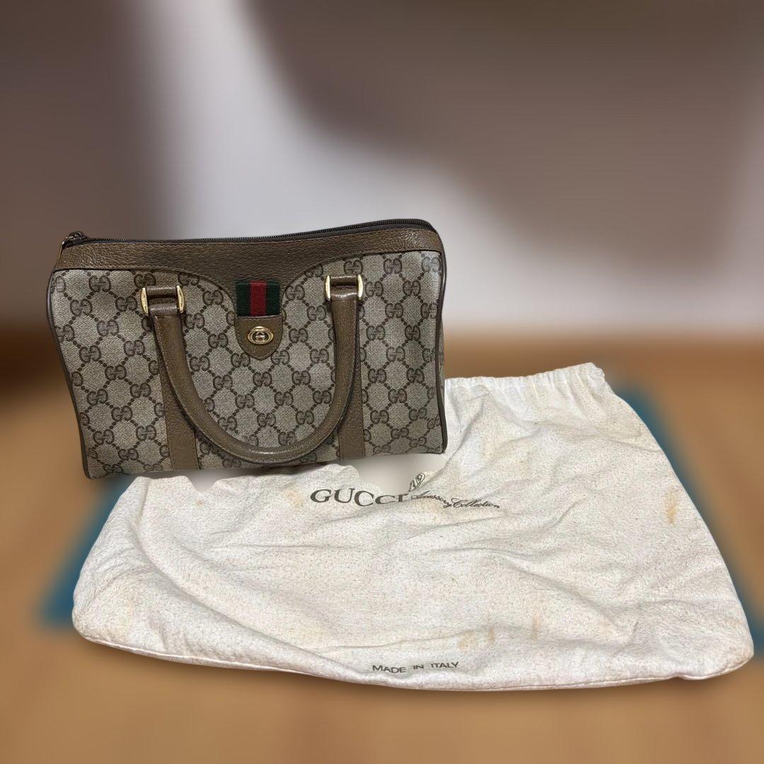 Gucci GGパターン ボストンバッグ 鑑定済み