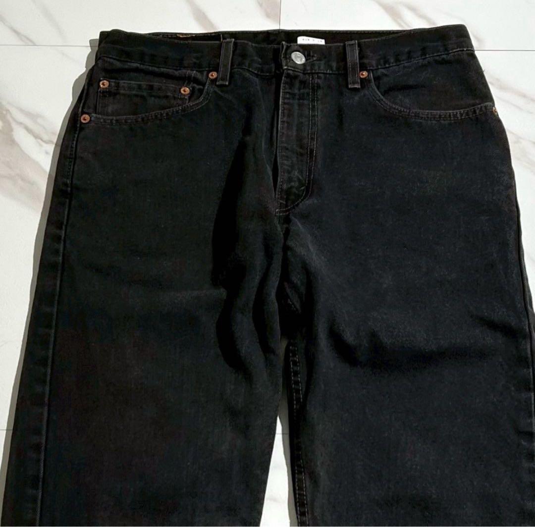 希少 90s 00s USA製 リーバイス505 後染めブラック　ブラックデニム