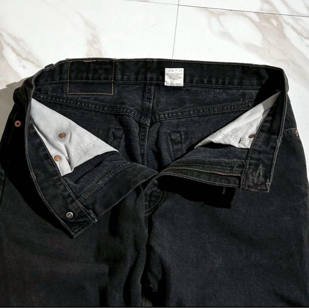 希少 90s 00s USA製 リーバイス505 後染めブラック　ブラックデニム