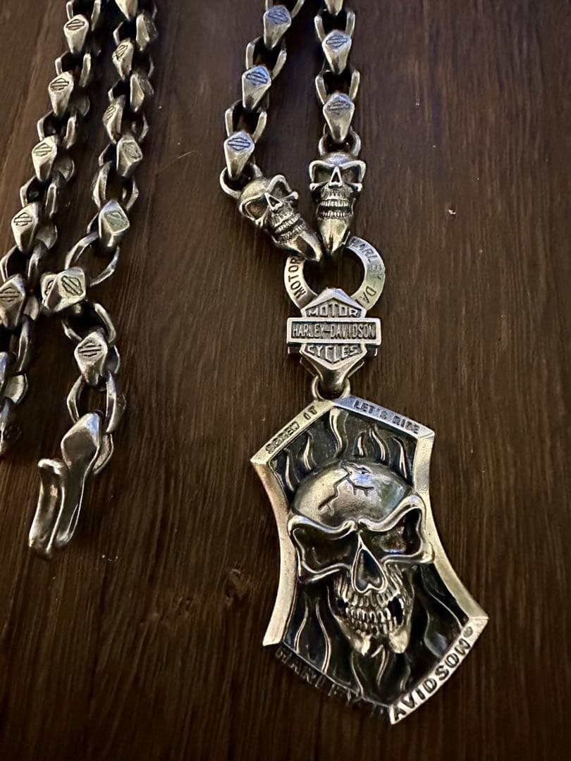 ビンテージ　スカルネックレス　ハーレーダビッドソン