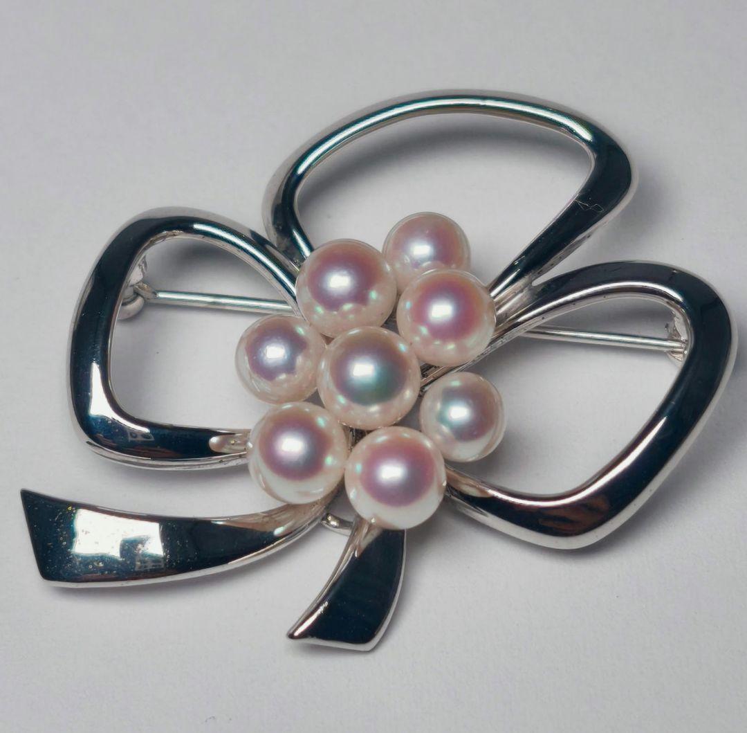 【美品 最高級】ミキモト ブローチ パール フォーマル 8珠 皇室御用達 花束