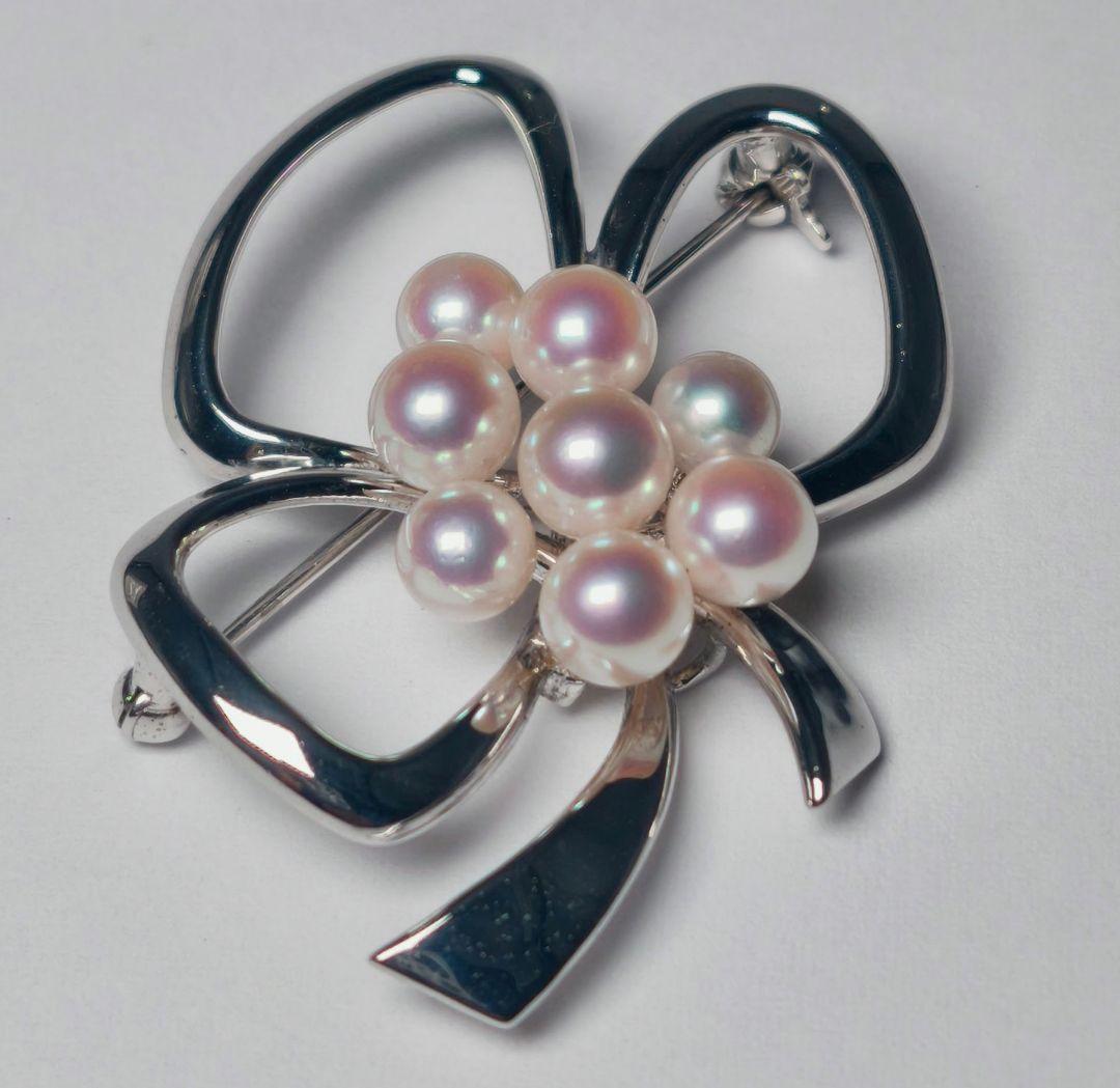 【美品 最高級】ミキモト ブローチ パール フォーマル 8珠 皇室御用達 花束