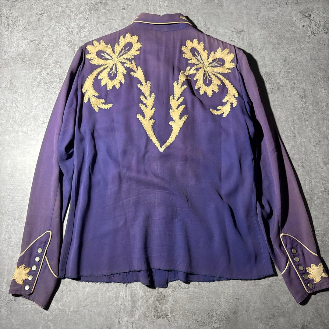 u*a様 超スペシャル 40s〜50s H BAR C パープル×ゴールド刺繍