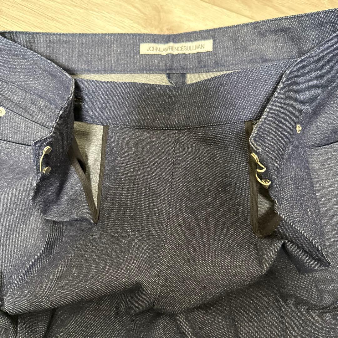 JOHN LAWRENCE SULLIVAN ダークブルー ワイドパンツ