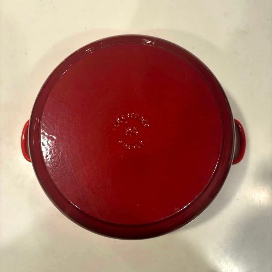 Le Creuset ココット・ロンド ホーロー鍋 24cm チェリーレッド