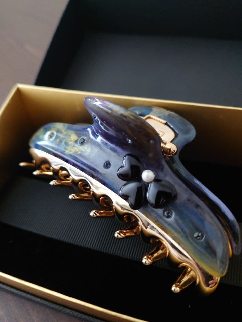 アッカ acca マーブリング ヘアクリップ L