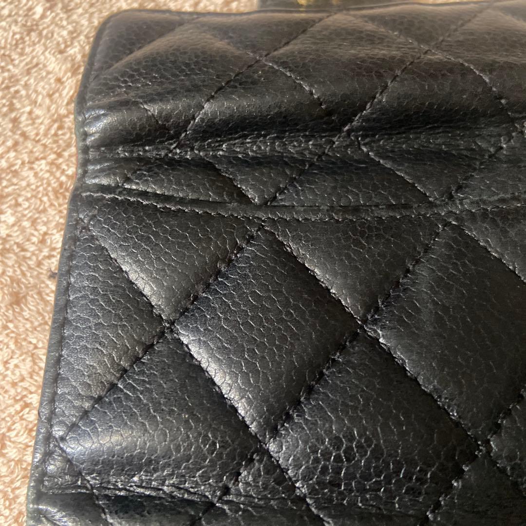 CHANEL 黒 レザー キーケース