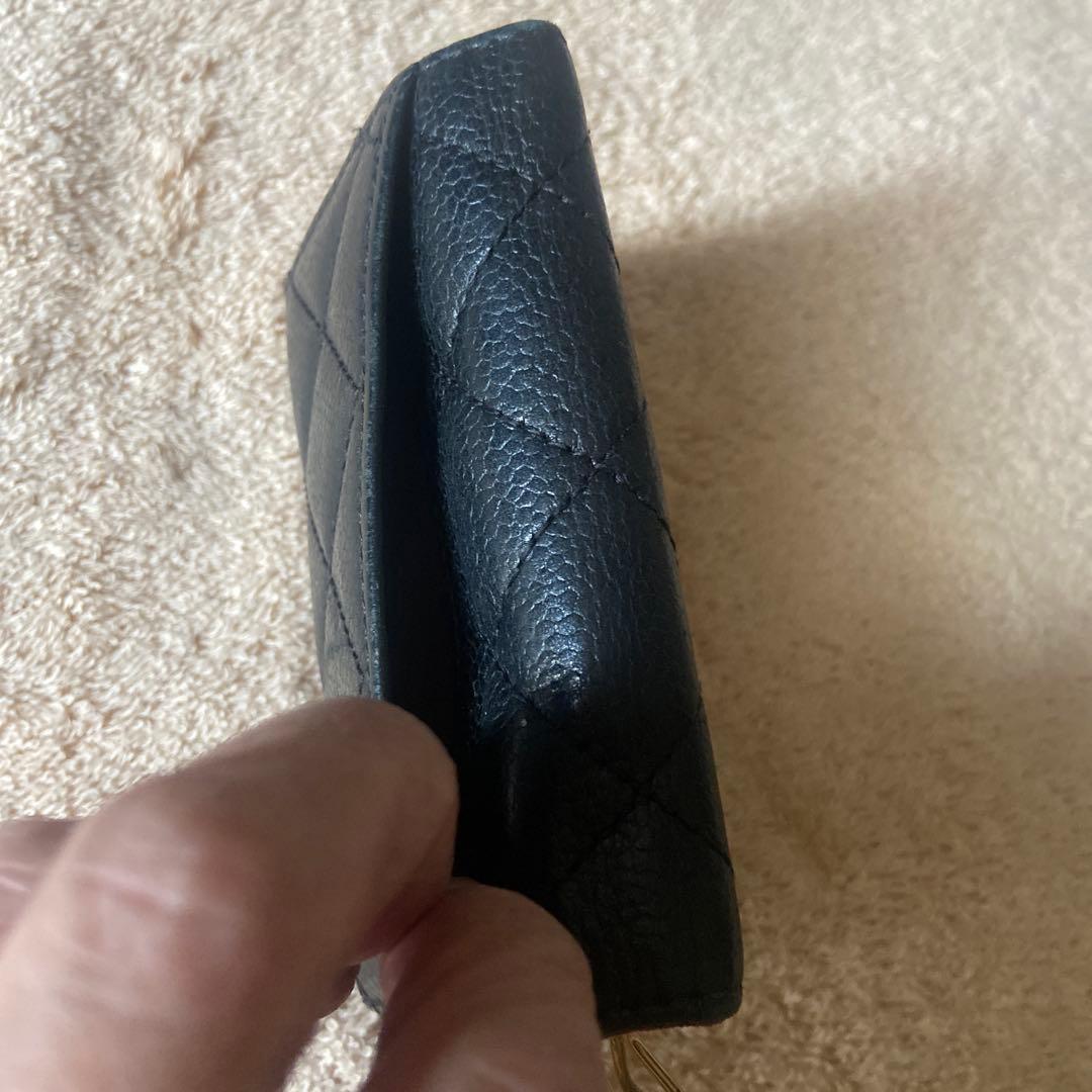 CHANEL 黒 レザー キーケース