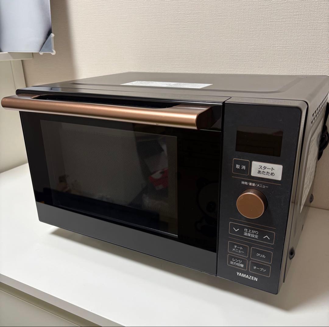 フラットオーブンレンジ YAMAZEN ヤマゼン 縦開き 18L 2021年製