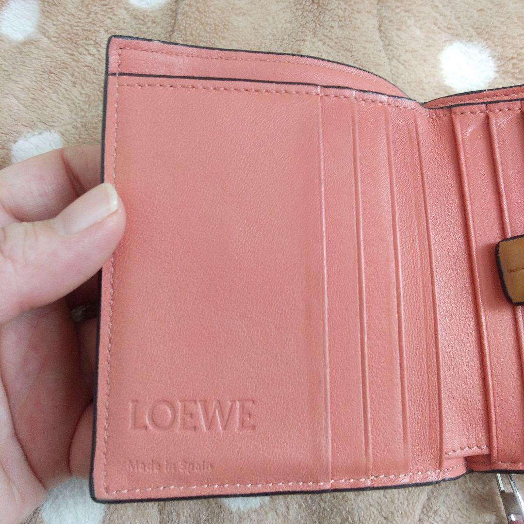 LOEWE 二つ折り財布 ベージュ/ブラウン