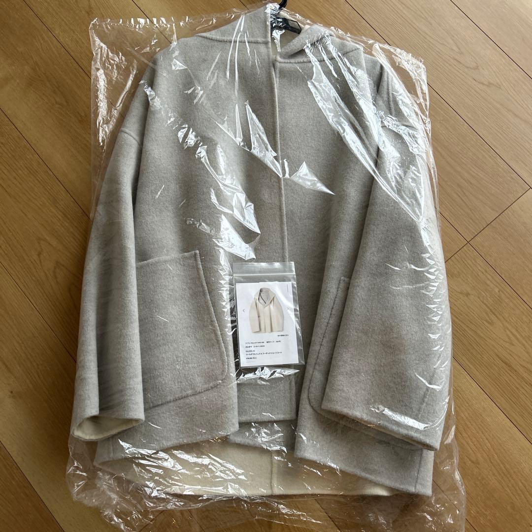 ギャルリーヴィー　ウールダブルフェイスフーデッドショートコート