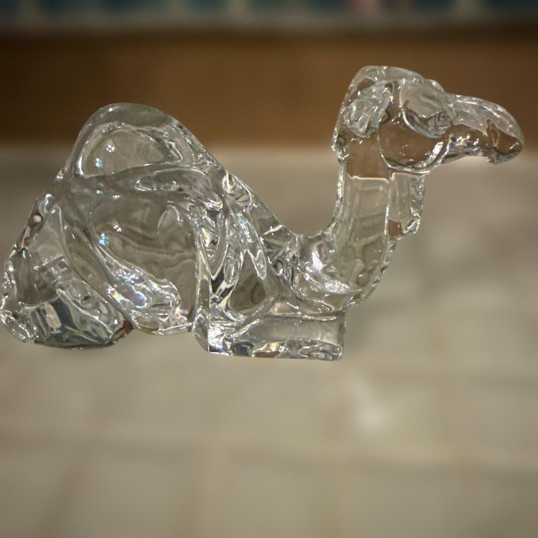 バカラ　クリスタルガラス置物　キャメル