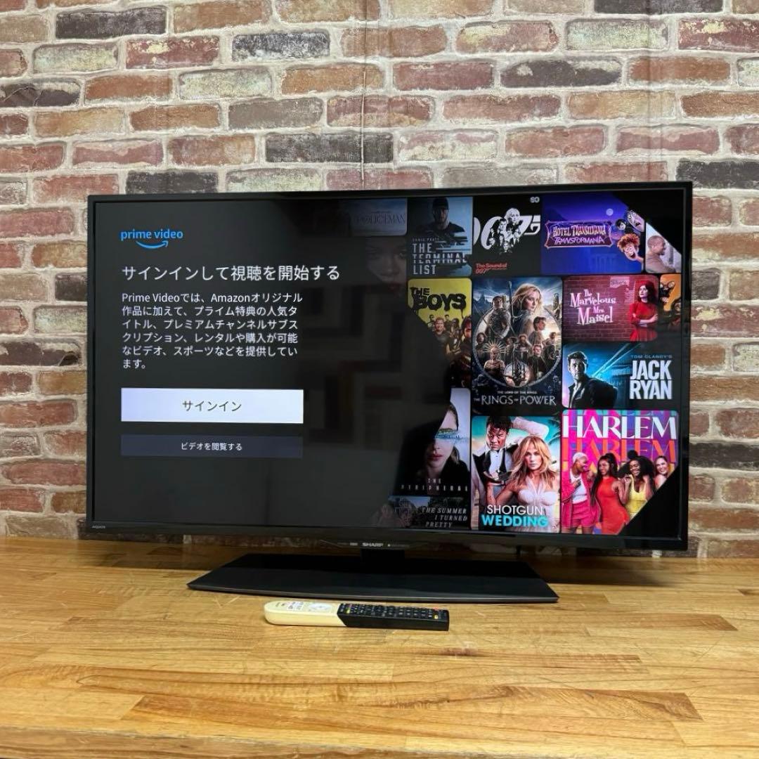 シャープ 40V型 4K液晶テレビ AQUOS 4T-C40BJ1 動画アプリ○