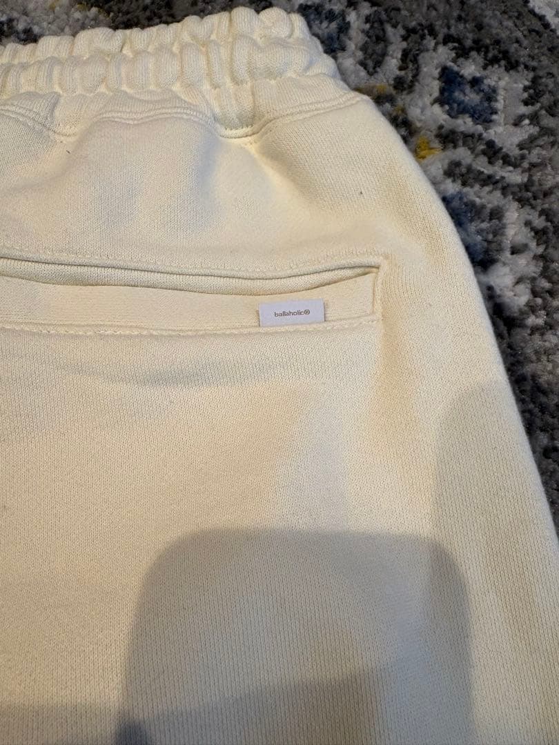 ballaholicスウェットパンツクリームLアシックスメンズレディースバスケ