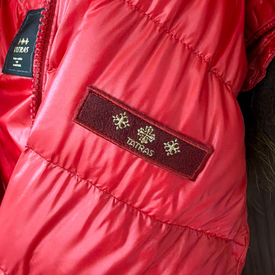 【訳あり】TATRAS ダウンコート04x 大きいサイズ レッド 赤