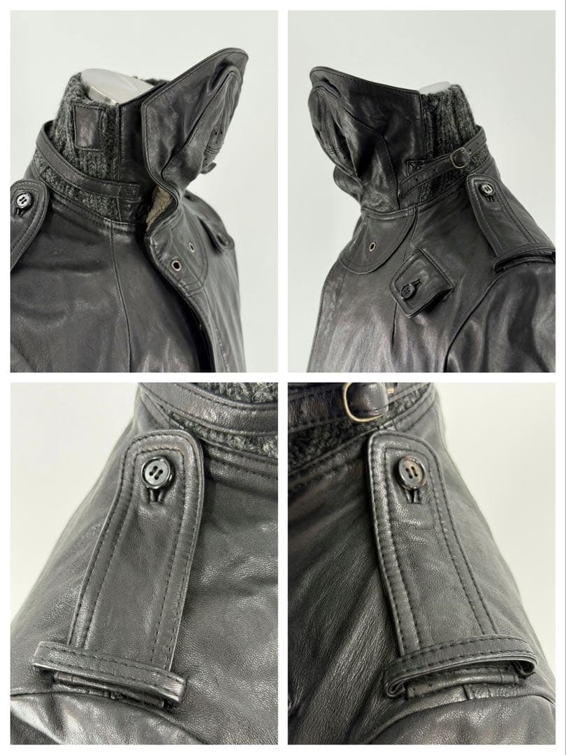 シェアスピリット sharesprit ガスマスク付きレザージャケット 革ジャン