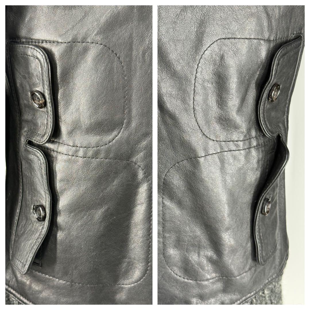 シェアスピリット sharesprit ガスマスク付きレザージャケット 革ジャン