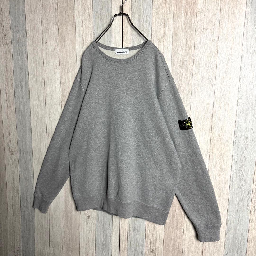 3633【QR確認済・希少3XL】ストーンアイランド ワッペンロゴ スウェット