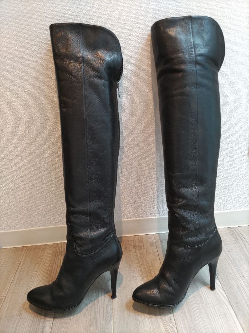 ダイアナ　黒 ニーハイブーツ 9センチヒール　24センチ