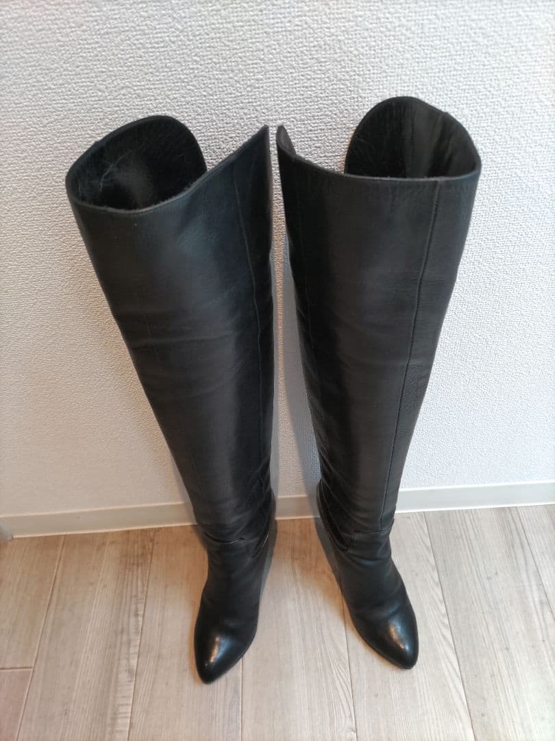 ダイアナ　黒 ニーハイブーツ 9センチヒール　24センチ
