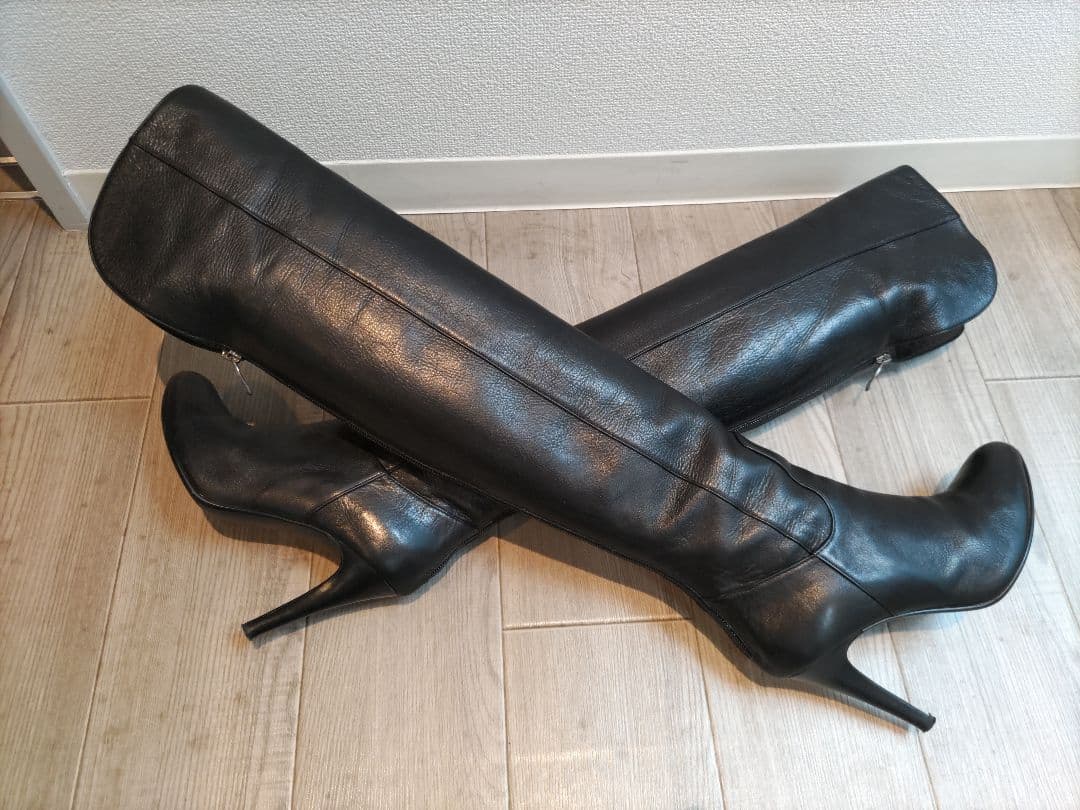 ダイアナ　黒 ニーハイブーツ 9センチヒール　24センチ